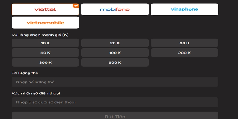 Rút tiền va88 bằng thẻ cào đơn giản và nhanh chóng